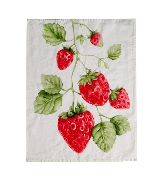 Canovaccio in Lino con decoro Fragole - Simple Day