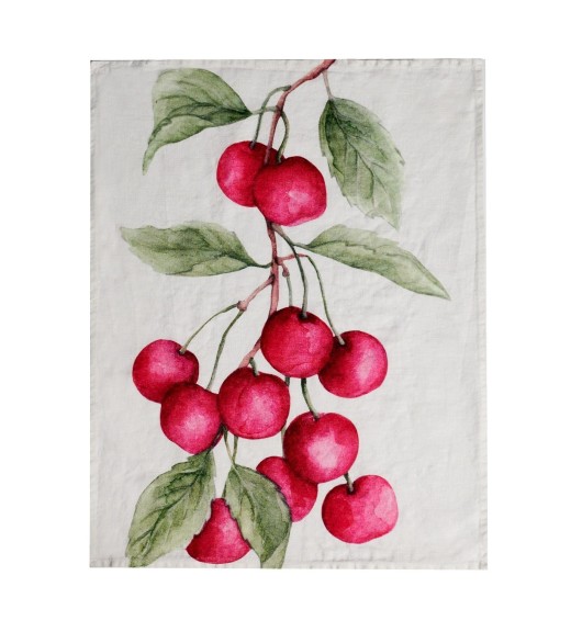 Canovaccio in Lino con decoro Ciliegie - Simple Day
