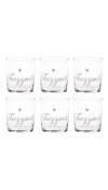 Set 6 Bicchieri acqua decoro Frizzante - Linea Simple Day