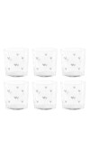 Set 6 Bicchieri acqua decoro Tappezzeria Cuori - Linea Simple Day
