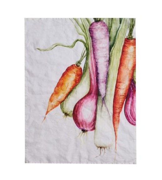 Canovaccio in Lino con decoro Verdure - Simple Day