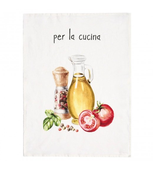 Canovaccio in Lino con decoro Per la Cucina - Simple Day