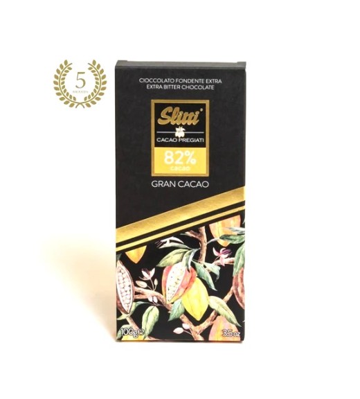 Tavoletta Cioccolato Fondente Extra Gran Cacao 82% - Slitti