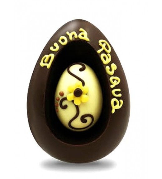Uovo Fantasy Buona Pasqua Cioccolato Fondente 330 g - Linea Slitti