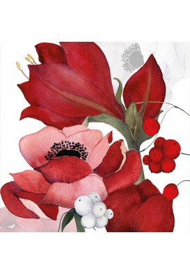 Canovaccio in lino stampa Anemoni Var.1 - The Napking