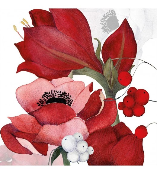 Canovaccio in lino stampa Anemoni Var.1 - The Napking