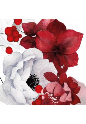 Canovaccio in lino stampa Anemoni Var.2 - The Napking