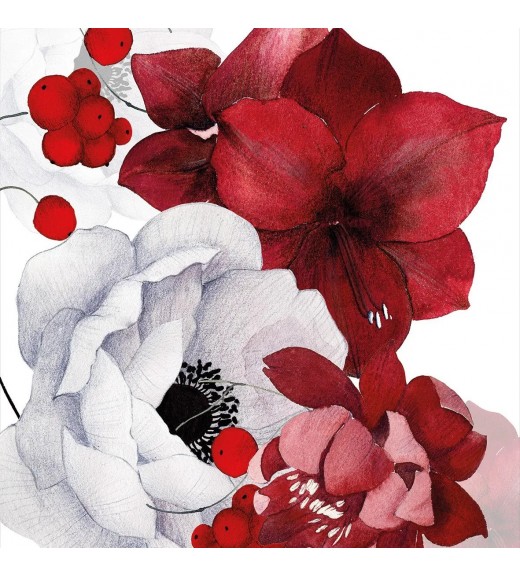 Canovaccio in lino stampa Anemoni Var.2 - The Napking