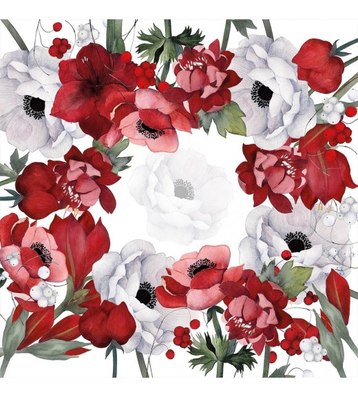 Tovaglia in lino stampa Anemoni - The Napking
