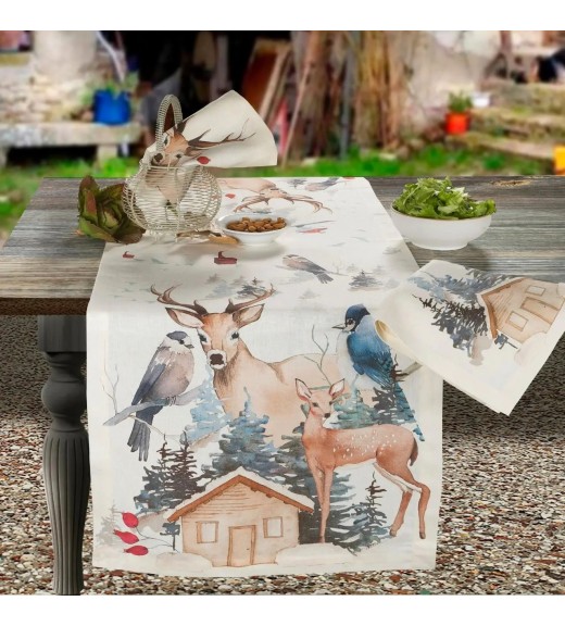 Runner in lino stampa Buck - The Napking