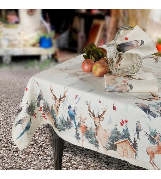 Tovaglia in lino stampa Buck - The Napking