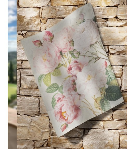 Canovaccio in Lino stampa Roses Var.1- The Napking