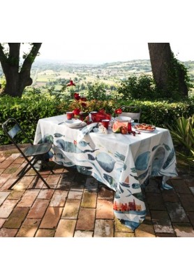 Tovaglia in lino stampa Oltremare - The Napking