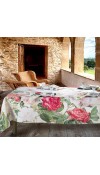 Tovaglia in lino stampa Roses - The Napking