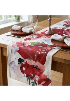 Runner in lino stampa Anemoni - The Napking