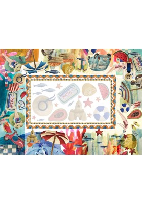 Tovaglia in Raso di Cotone stampa Collage - The Napking