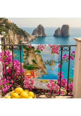 Canovaccio in Lino Bell'Italia stampa Capri Var.1 - The Napking