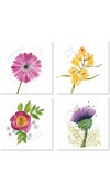 Tovaglioli in Lino Premium Stampa Flora Rosa S/4 - The Napking
