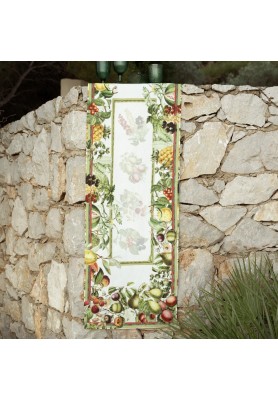 Runner in Misto Lino Stampa Exotica - The Napking