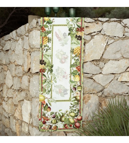 Runner in Misto Lino Stampa Exotica - The Napking