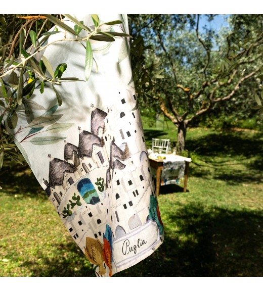 Canovaccio in Lino Bell'Italia stampa Puglia Var.2 - The Napking