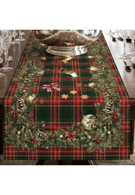 Runner in lino Premium stampa Merry Moments - The Napking Runner in lino Premium stampa Merry Moments - The Napking