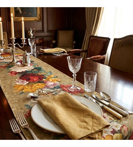 Runner in lino Premium stampa De Ronsard - The Napking