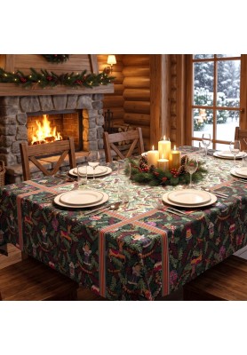 Tovaglia in lino stampa Xmas Charms - The Napking