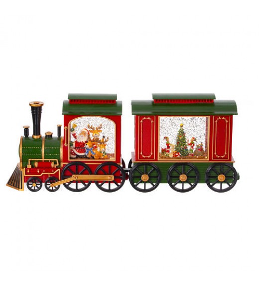 Lanterna Treno Babbo Natale water spinning - Timstor
