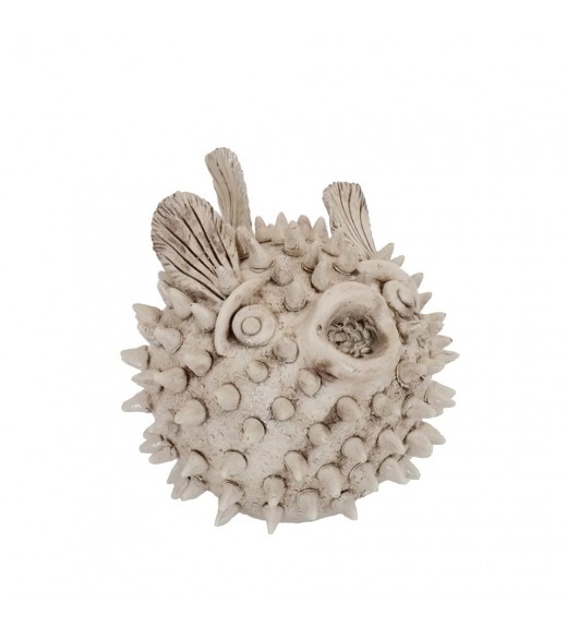 Pesce Palla Bianco Antico - Verus Ceramiche Caltagirone