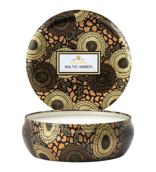 Candela Japonica 3W Tin - Fragranza Baltic Amber - Voluspa