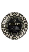 Candela Maison Noir Mini Tin - Fragranza Ambre Lumiere - Voluspa