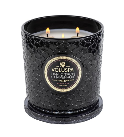 Candela Maison Noir 3W - Fragranza Pink Citron Grapefruit - Luxe Candle - Voluspa