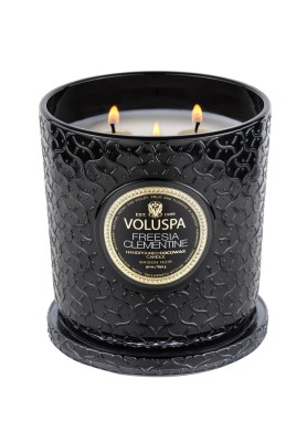Candela Maison Noir 3W - Fragranza Freesia Clementine - Luxe Candle - Voluspa