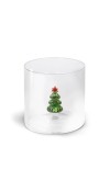 Bicchiere in vetro decori natalizi NAT3 - WD Lifestyle