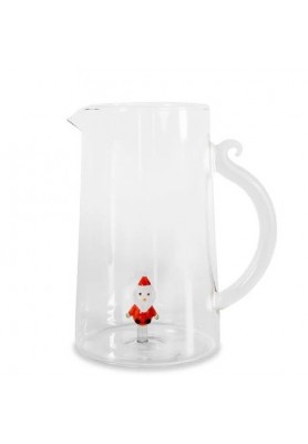Caraffa in vetro decoro Babbo Natale - WD Lifestyle