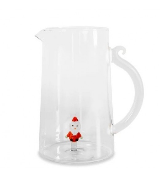 Caraffa in vetro decoro Babbo Natale - WD Lifestyle