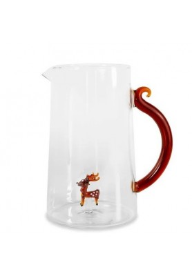 Caraffa in vetro decoro Renna - WD Lifestyle