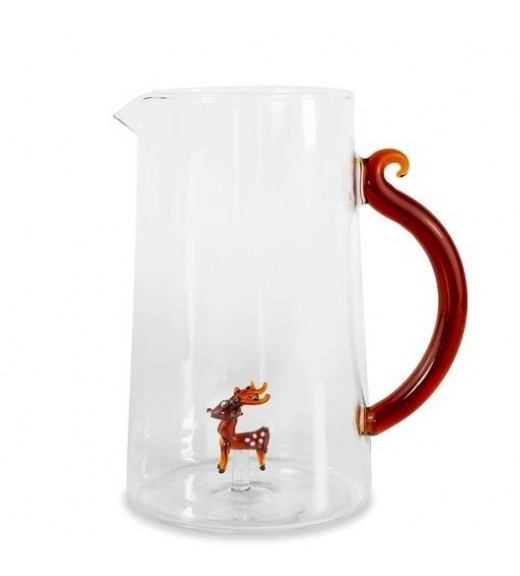 Caraffa in vetro decoro Renna - WD Lifestyle
