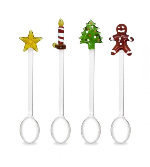 Cucchiaini in vetro decoro Natale2 - WD Lifestyle
