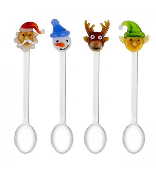 Cucchiaini in vetro decoro Natale4 - WD Lifestyle